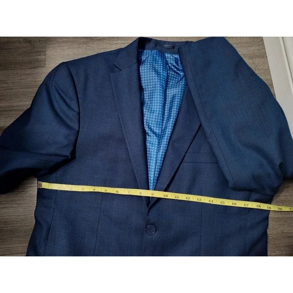 Giorgio Sanetti 44R men's tailored two button blazer suit jacket navy blue new